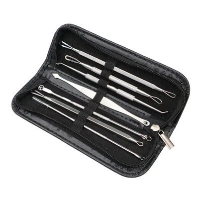 Extractor Remover 8pcs Pimple Popper Blackhead Acne Clip Needle Tweezer