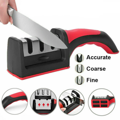 Knives Scissor Sharpening Tool 3 Stage Kitchen Diamond Sharp Knife Sharpener