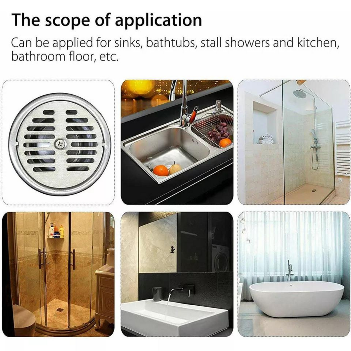 White Covers Filter Sink Strainer Bathroom Drain Hair Catcher Bath Stopper