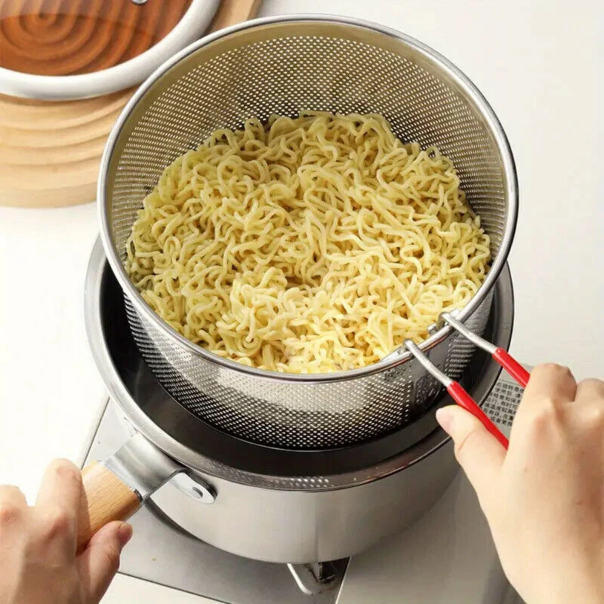 Small Fryer Pot Durable Stainless Steel Deep Fryer for Home