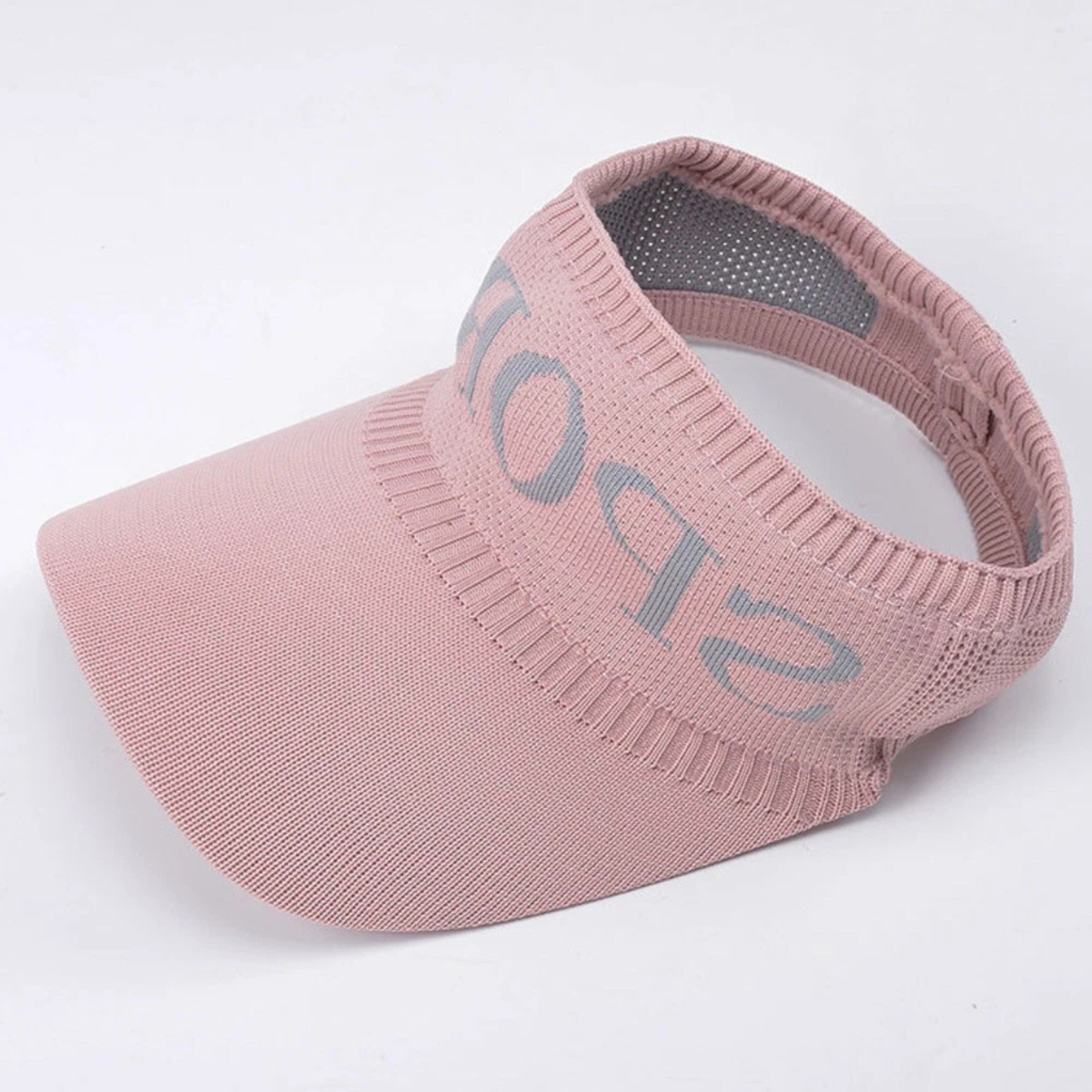 Adjustable Sports Golf Sun Hat Polyester Knitted Breathable Design Pink