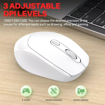 2.4G+Bluetooth Computer Mouse Wireless Mouse Rechargeable Bluetooth Mouse