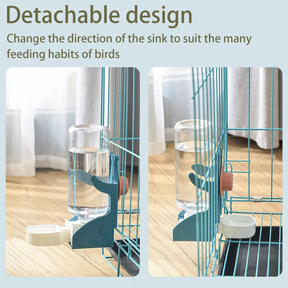 Bird Water Feeder 500ml Automatic Gravity Dispenser for Cages