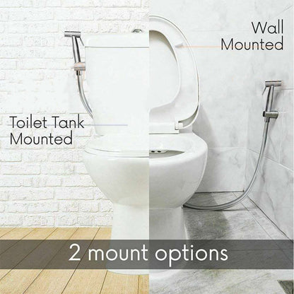 Handheld Douche Bidet Stainless Steel Spray Shower Diverter Toilet Shower Kit