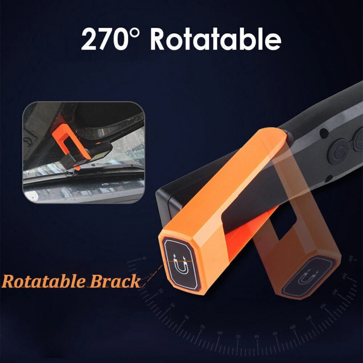 Cordless Magnetic Rechargeable LED Work Light for Garage Use 2pcs Pack