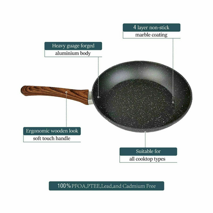 32CM Non Stick Cookware Frypan Pan Marble Stone Ceramic Coated