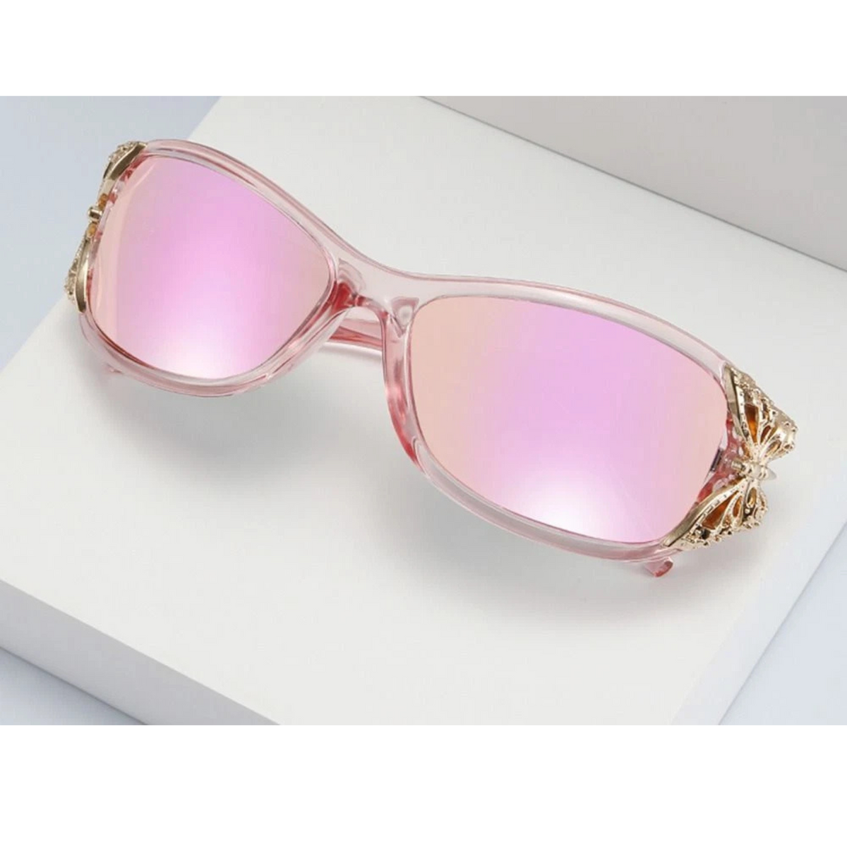 Polarized Wrap-Around Sunglasses Pink UV Protection Sport Eyewear