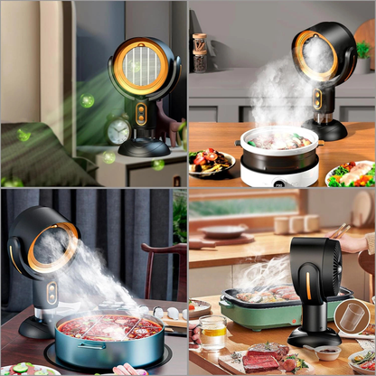 PuffHide Smoke Away Purifier Gold Rechargeable Fan Cleaner Home Air Use