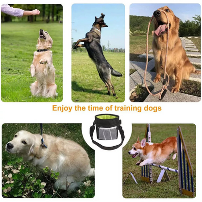 Waist Bags Puppy Whistle Dog Training Pouch Large Capacity Snack Black Bag