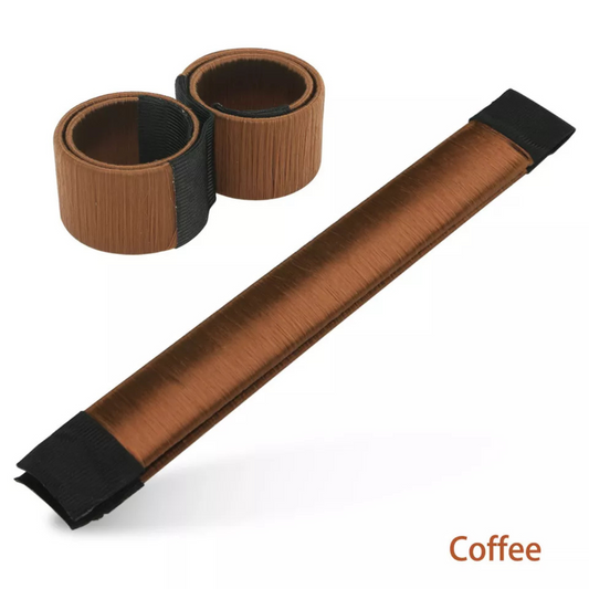French Twist Band Maker Styling Donut Former Women's Magic Hair Bun Snap Coffee