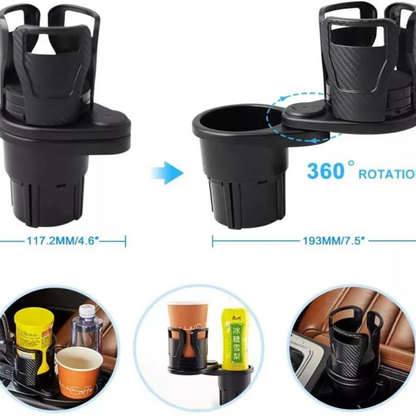 Drink Coffee Water Bottle Cleanse Storage Adjustable 2in1 Car Seat Cup Holder