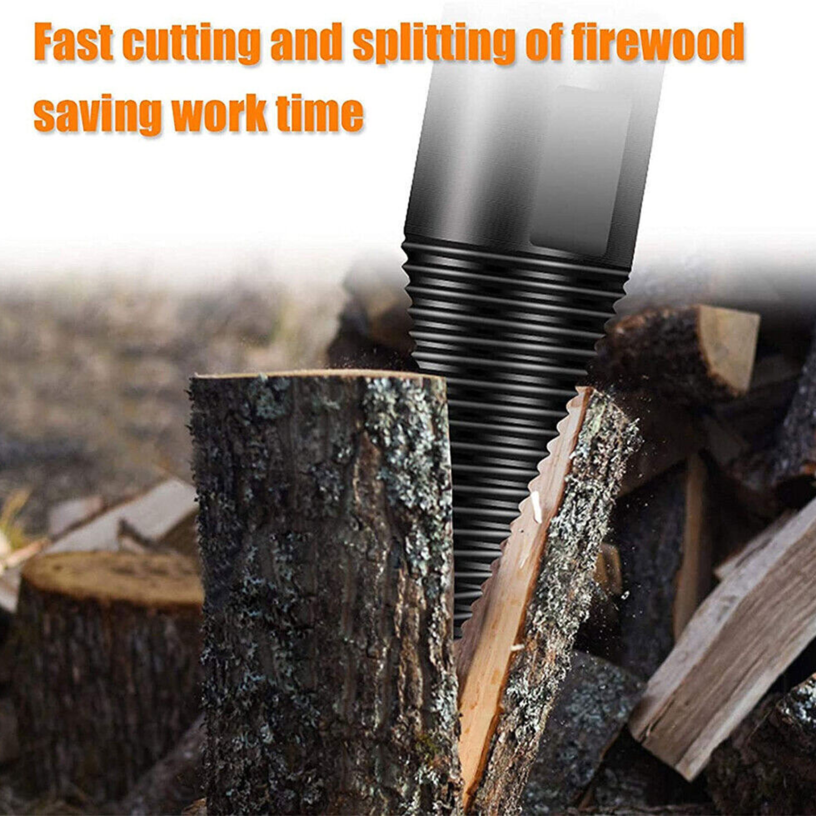 High Speed Screw-Splitting Cone Driver 42mm Firewood Drill Bit Wood Log Splitter