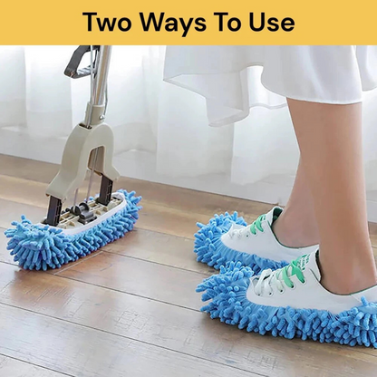 Blue Strecthable Mop Slipper Floor Polisher Cleaning Dust Pads 1x