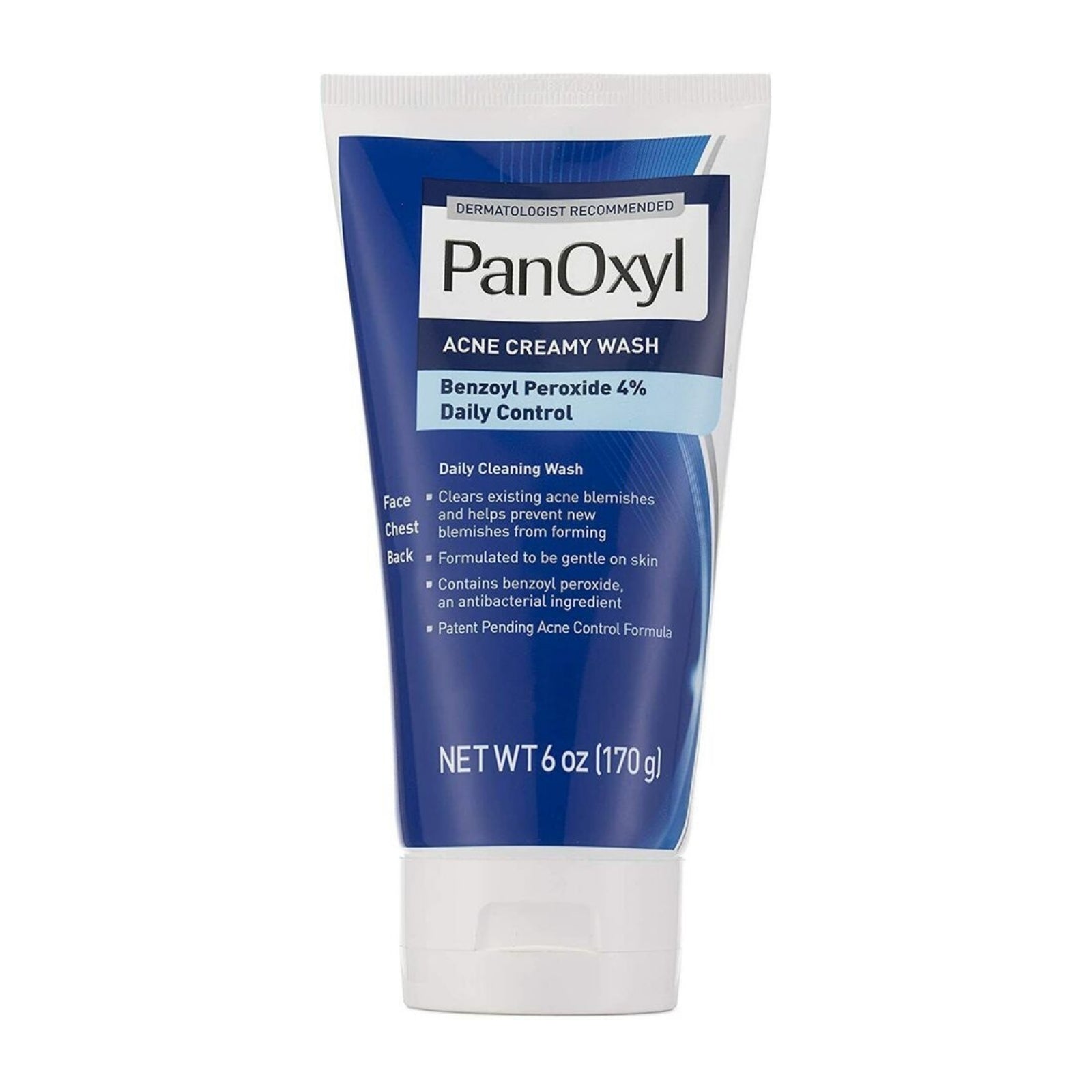 Benzoyl Peroxide PanOxyl Creamy Acne Control Skin Care Wash 4% Daily 170g