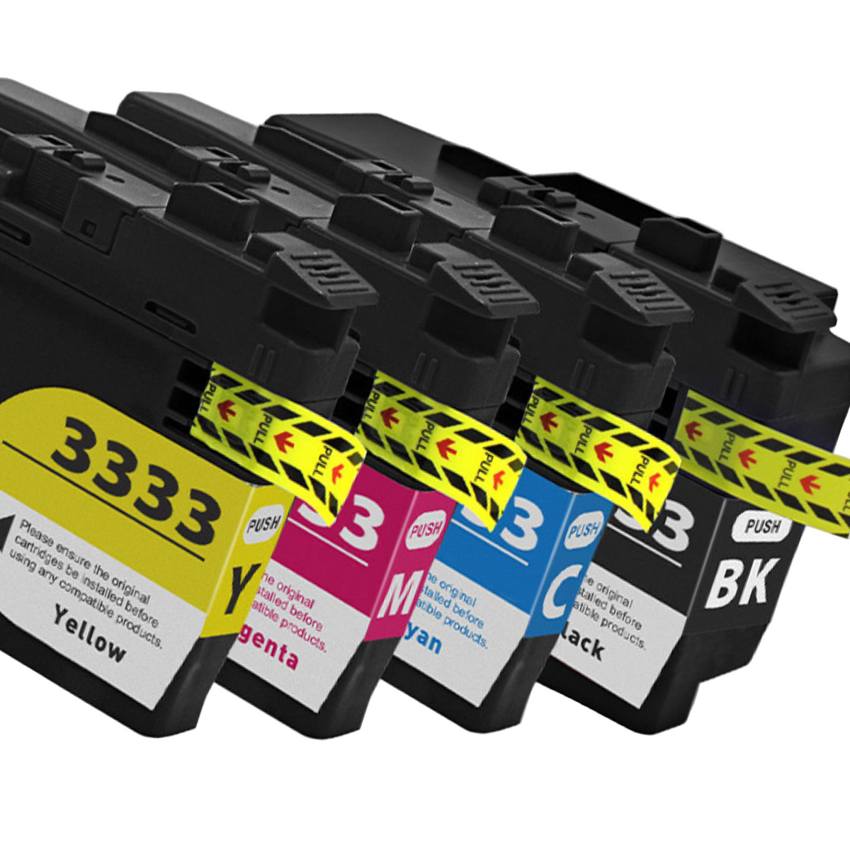 Brother LC-3333 Compatible Ink Cartridge High Yield Combo 4 Pack