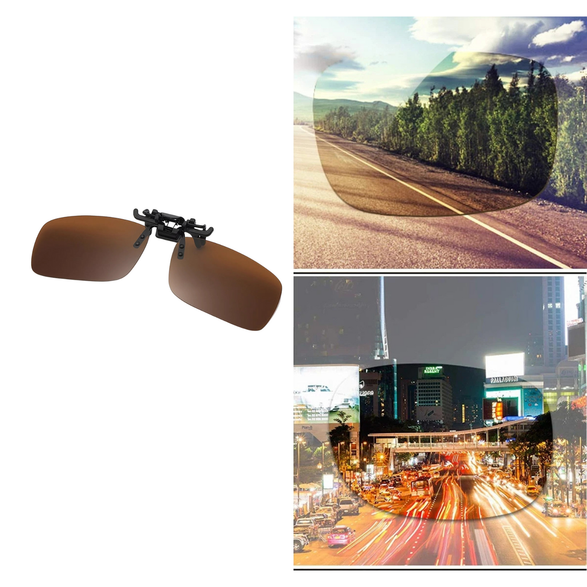 Polarized Fishing Eyewear Photochromic Clip On Flip Sunglasses Pilot