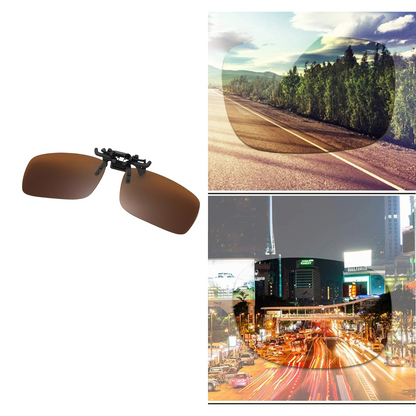 Polarized Fishing Eyewear Photochromic Clip On Flip Sunglasses Pilot