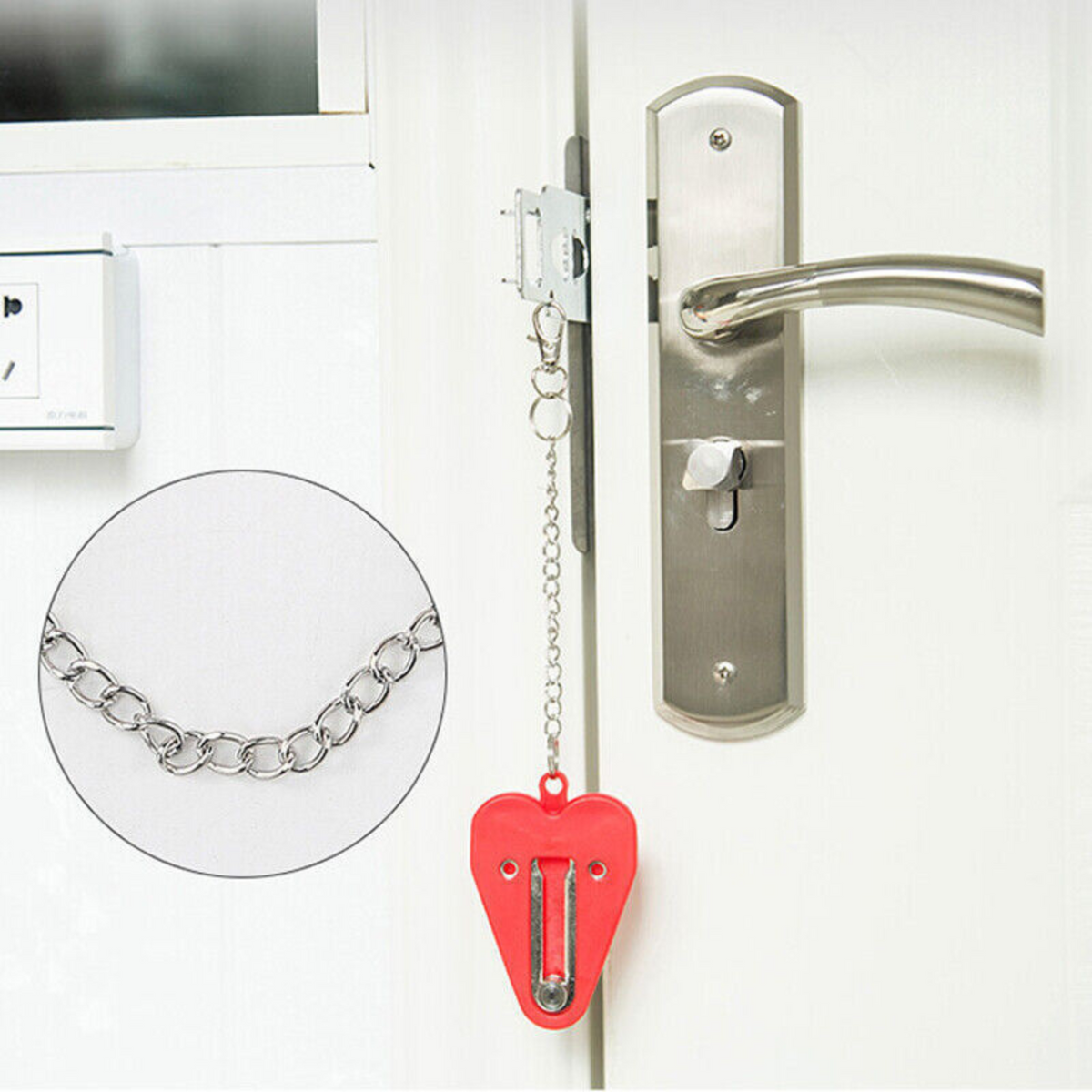 Safety Security Addalock Hotel Home Safe Lock Red Portable Door Lock Travel