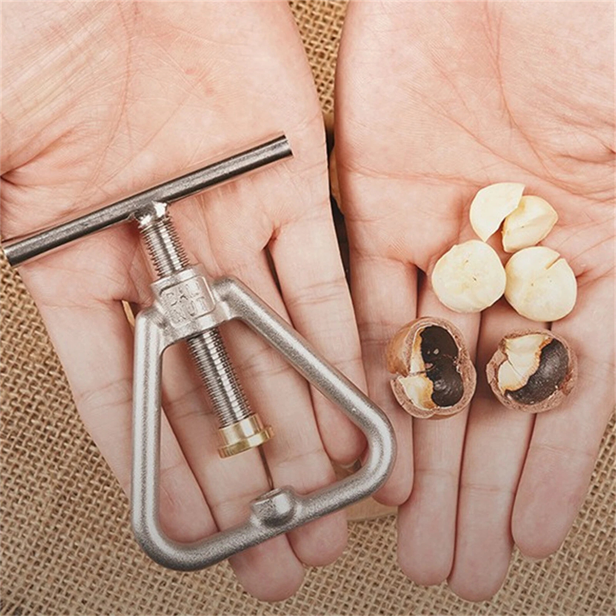 Shell Splitter Tool Manual Nut Cracker Machine Heavy Duty Nut Opener