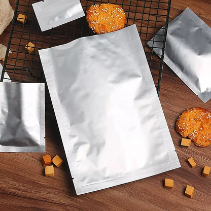 Heat Seal Food Aluminum Storage Bags Mylar Food Vacuum Foil 8x12cm 100x