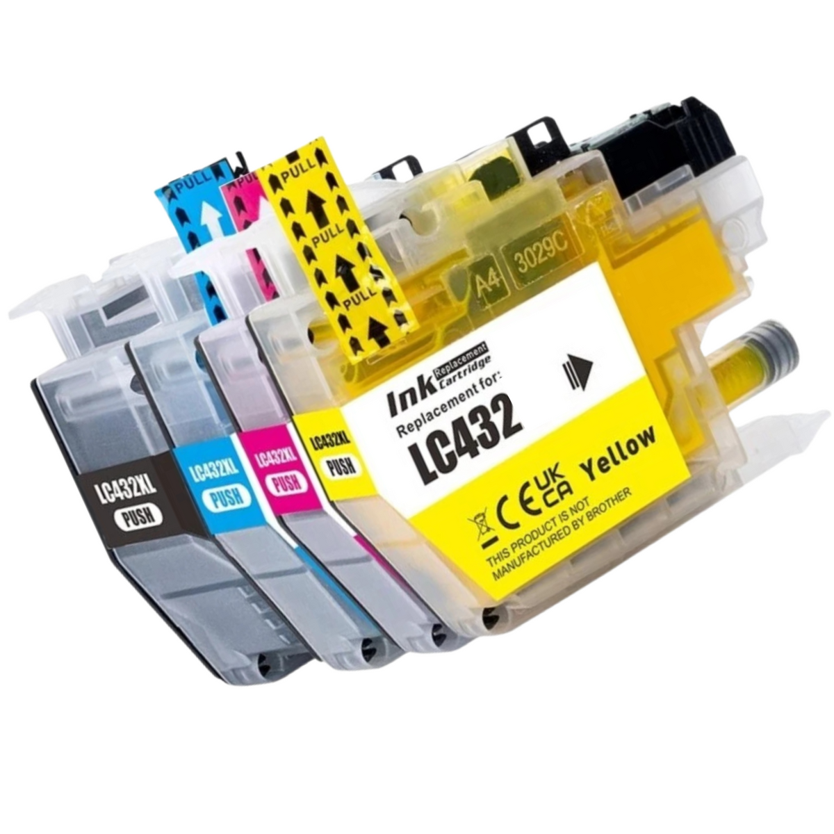 Brother LC-432 Ink Cartridges 4 Pack Compatible Printer Replacement