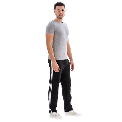 Track Pants with Zip Pocked Men's Fleece Casual Track Suit Medium Size Black