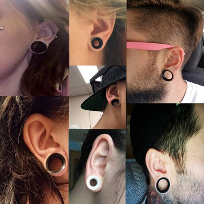 10mm Silicone Ear Tunnels Plugs Earrings Stretcher Taper 2pcs Flexible Earrings