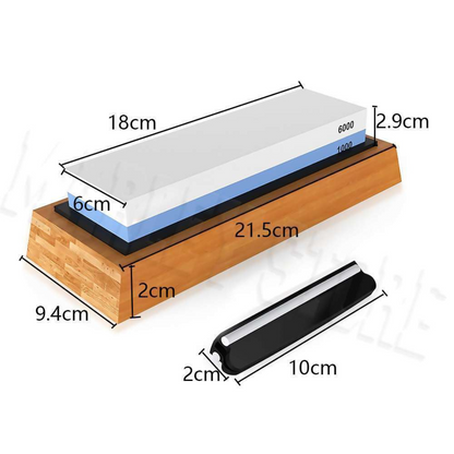 Sharpening Stone Dual Whetstone 1000/6000 Grit Water Wet Stone Sharpener