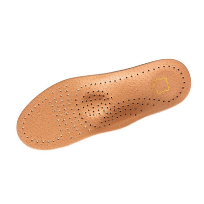 Arch Support Leather Insoles Breathable Comfort Orthotic Fit Brown 37/38