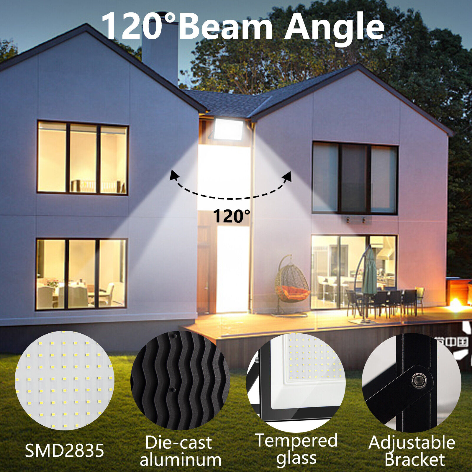 50W Outdoor Security Garden Lamp LED Flood Light Cool White