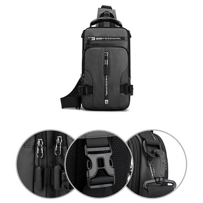 Anti-theft Chest Shoulder Men's Sling Crossbody Bag Messenger Backpack USB Port