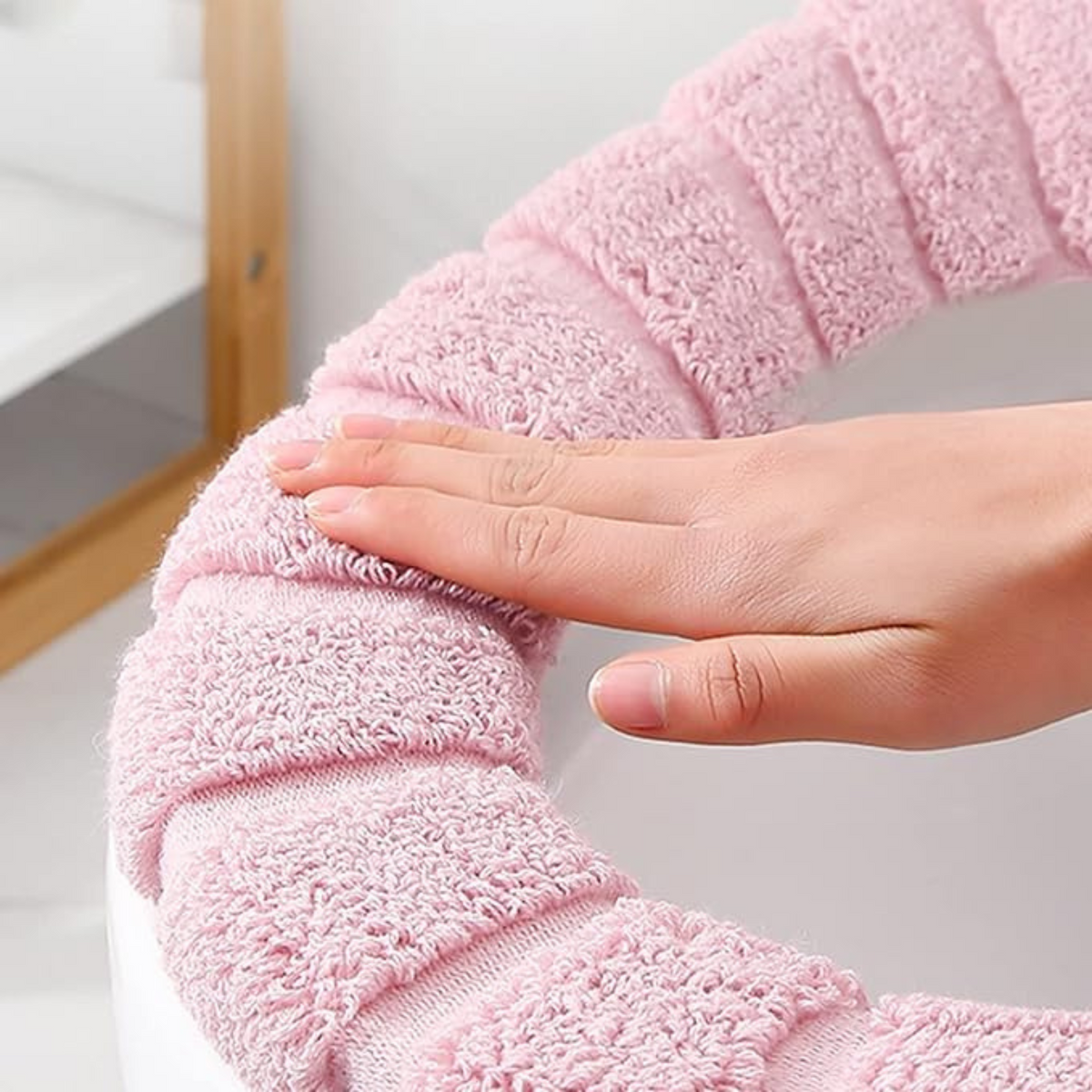 Warmer Washable Mat Cover Pad Pink Soft Bathroom Closestool Toilet Seat