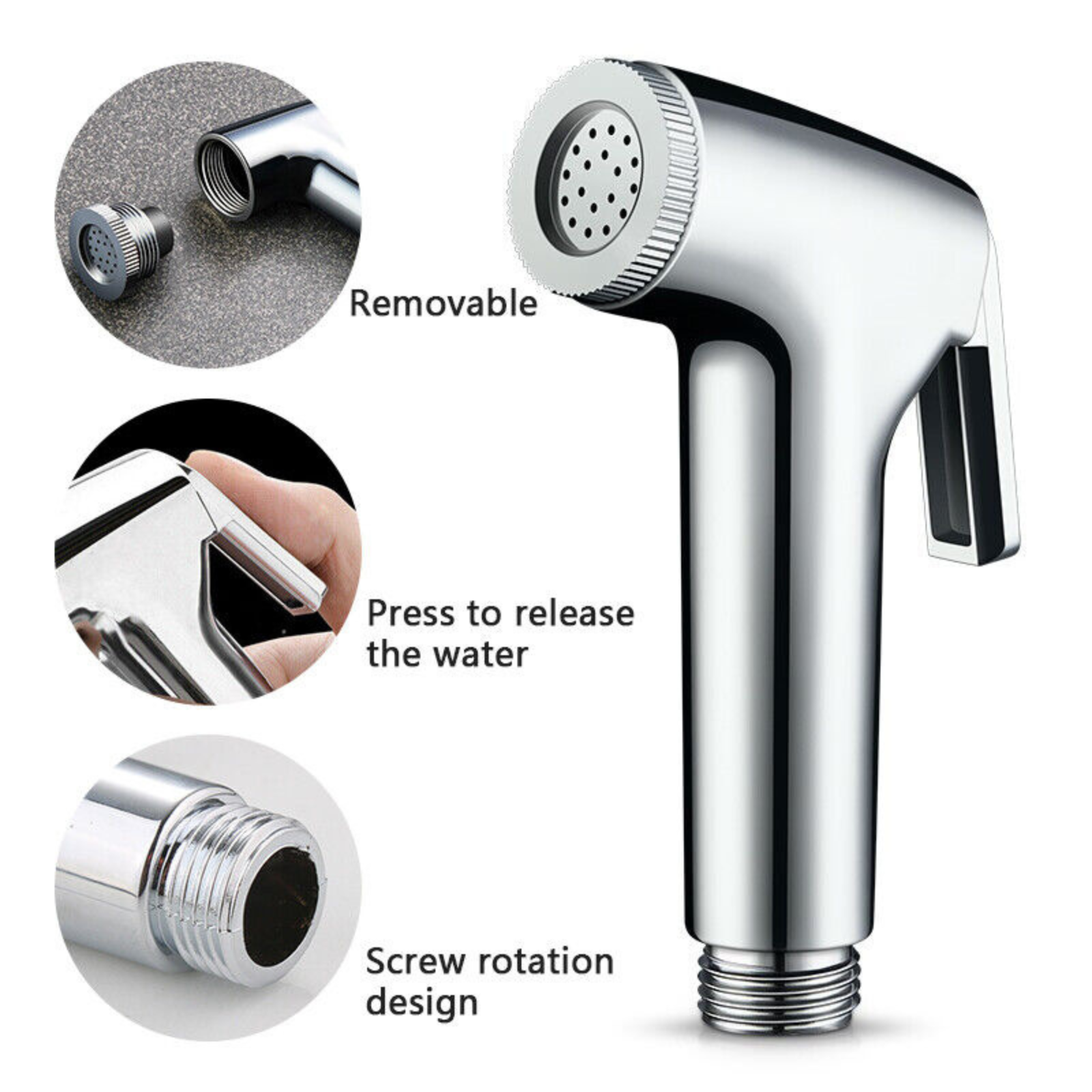 Shower Head Hose Sprayer Kit  Hand Held Bidet Douche Toilet Spray Shattaf