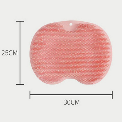 Pink Brush Cleaning Mat Shower Bath Foot Back Body Scrubber Pad