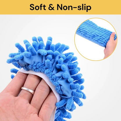 Blue Strecthable Mop Slipper Floor Polisher Cleaning Dust Pads 1x
