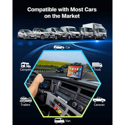 Apple Carplay & Android Auto Head Unit Portable 9 Inch Wireless Car Stereo