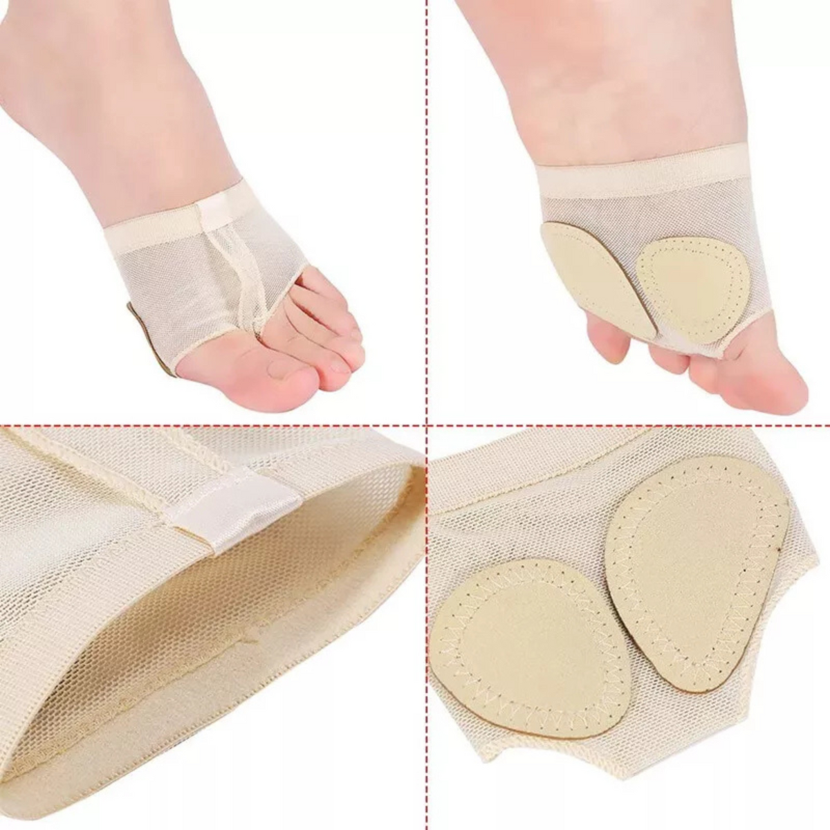 Half Lyrical Shoes Paws Pad Forefoot Cover Ballet Dance Foot Thongs Toe Medium