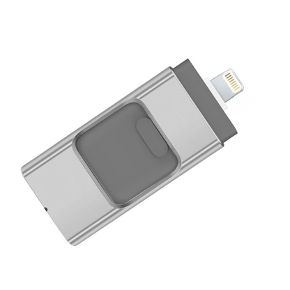 4 in 1 Silver USB Flash Drive U Disk 2TB Memory Storage for Phone Laptop PC