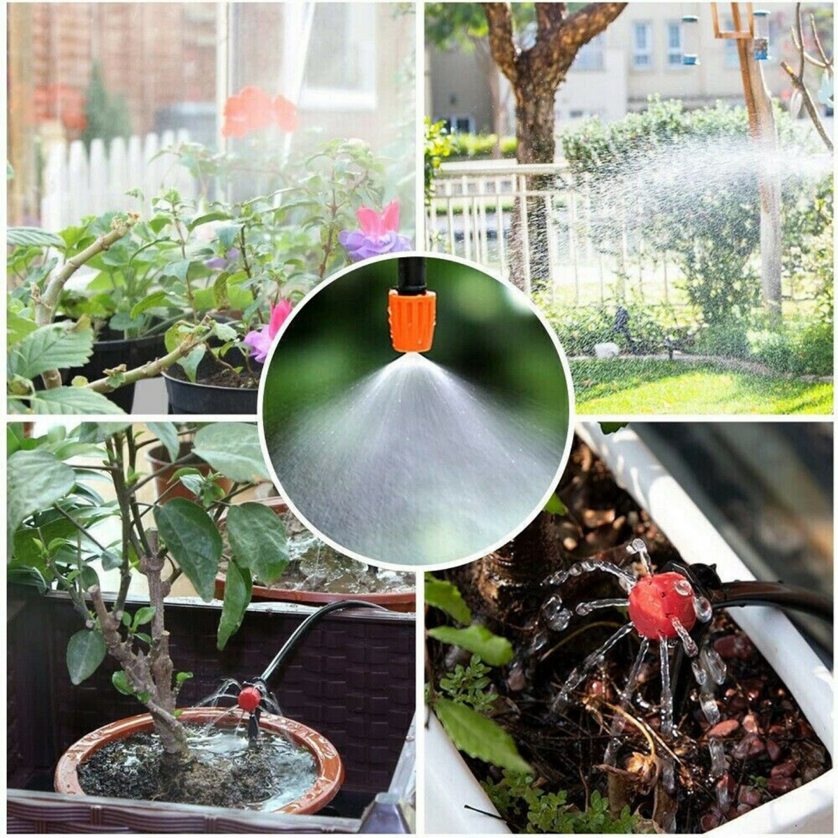152PCS Micro Drip Irrigation Kit Garden Watering Drippers Nozzles Tees