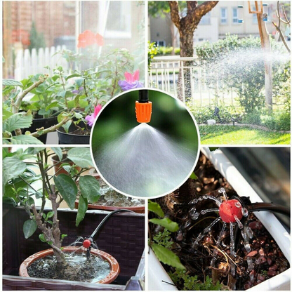 152PCS Micro Drip Irrigation Kit Garden Watering Drippers Nozzles Tees