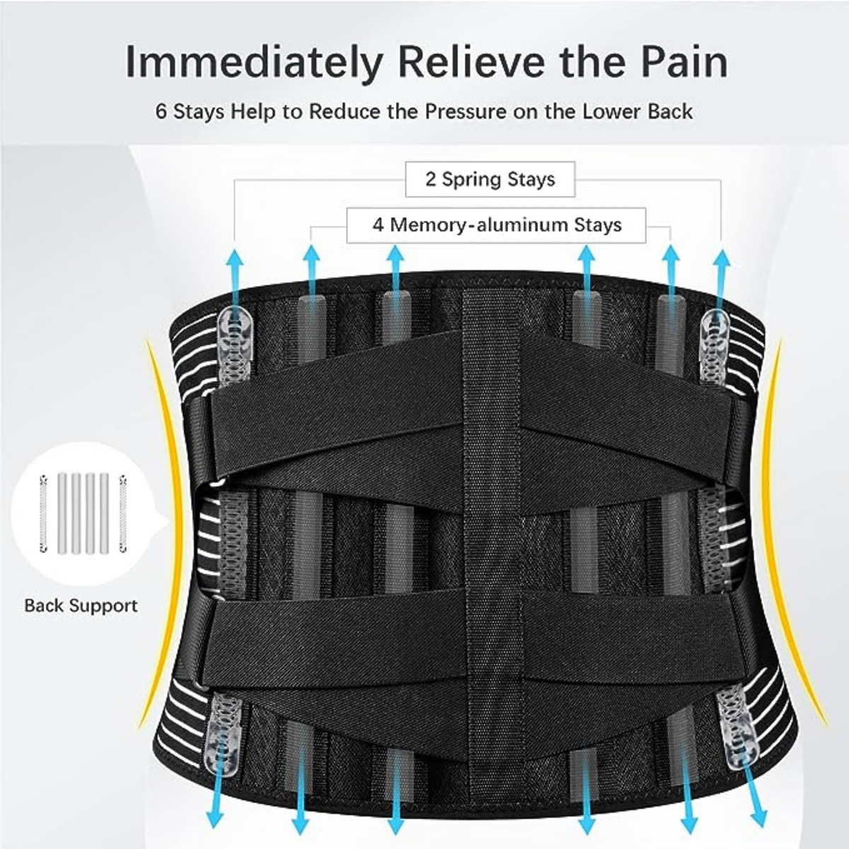 Support Brace Posture Orthosis Lumbar Lower Back Waist Belt Therapy