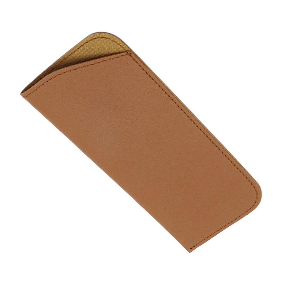 Soft Pouch Bag Pocket Leather Eyeglass Sunglasses Reading Glasses Case Brown