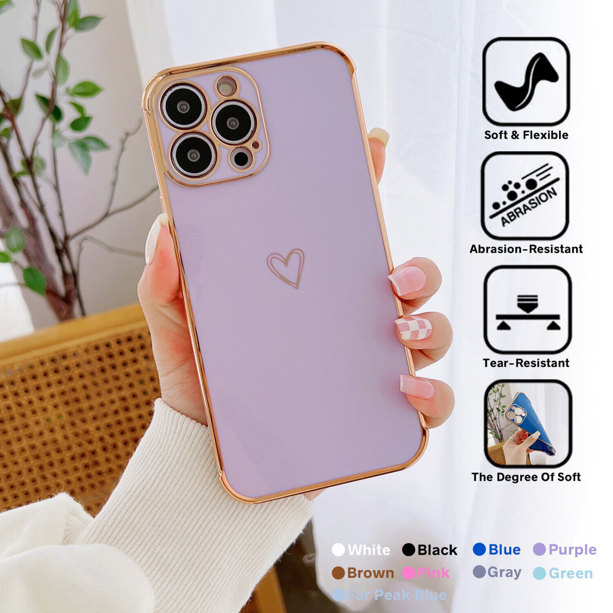 Girly Heart Shockproof Case For iPhone 15