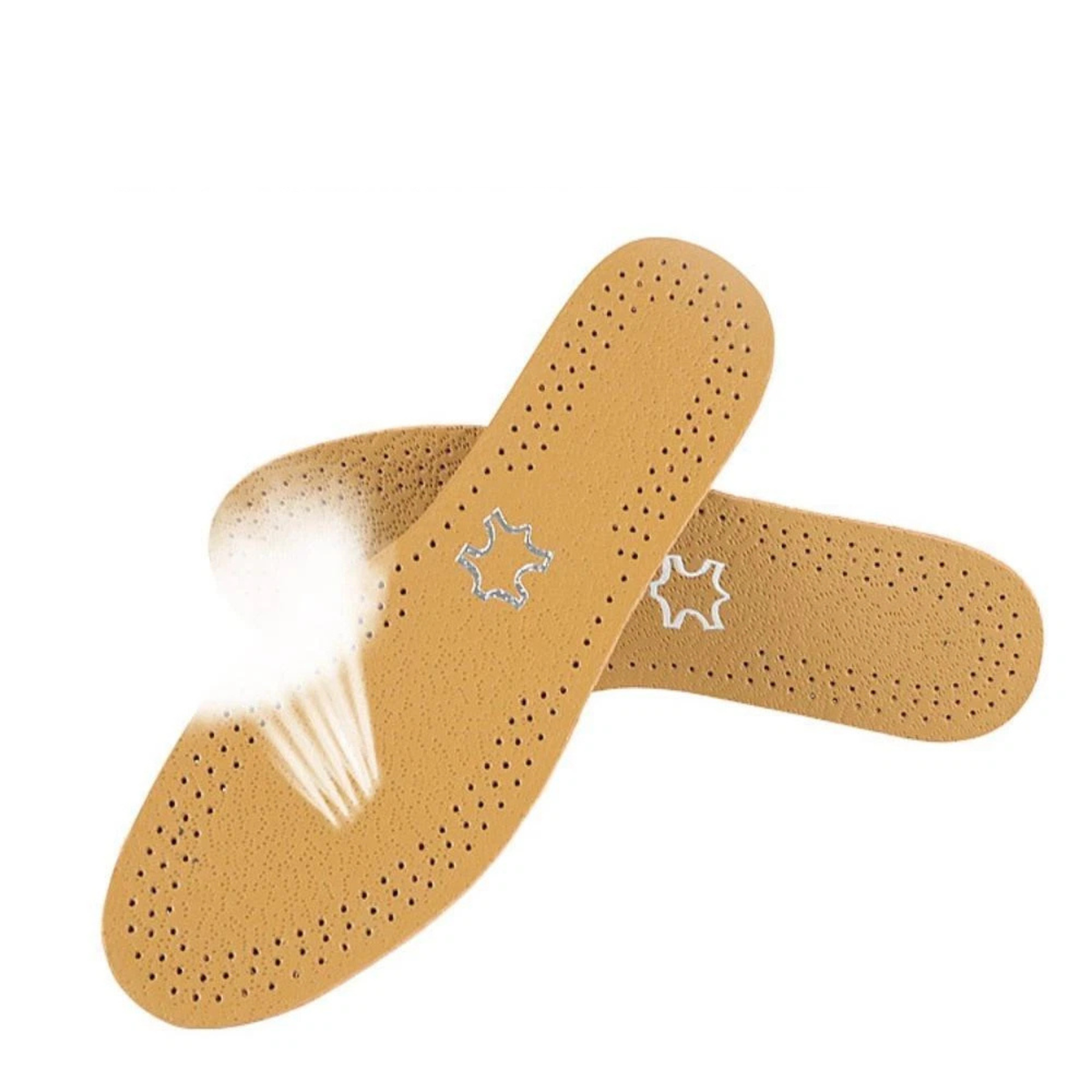 Breathable Cowhide Shoe Pads Leather Insoles Insert for Shoes Comfort 43/44