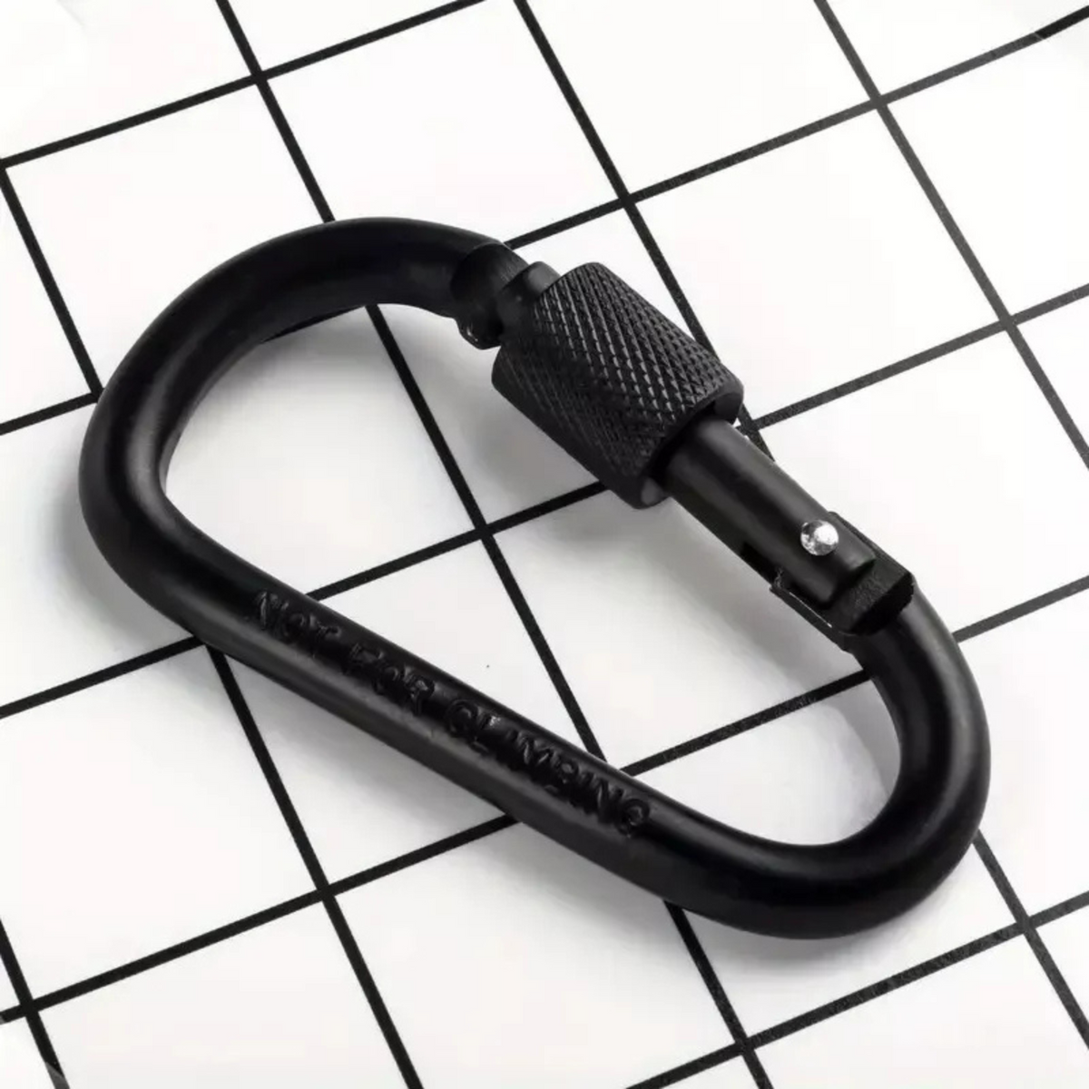 Key Chain Clip Lock Camping Keyring D-Ring Screw Aluminum Snap Hook Carabiner 5x