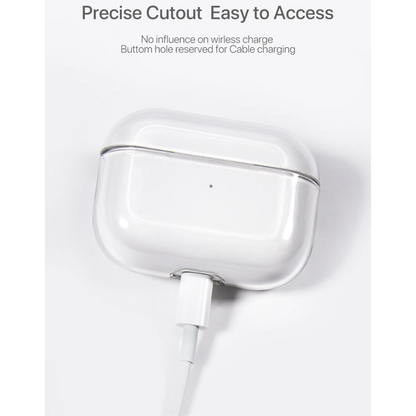 Apple AirPods Pro Gen 2 Case Cover Crystal Clear Silicone Transparent