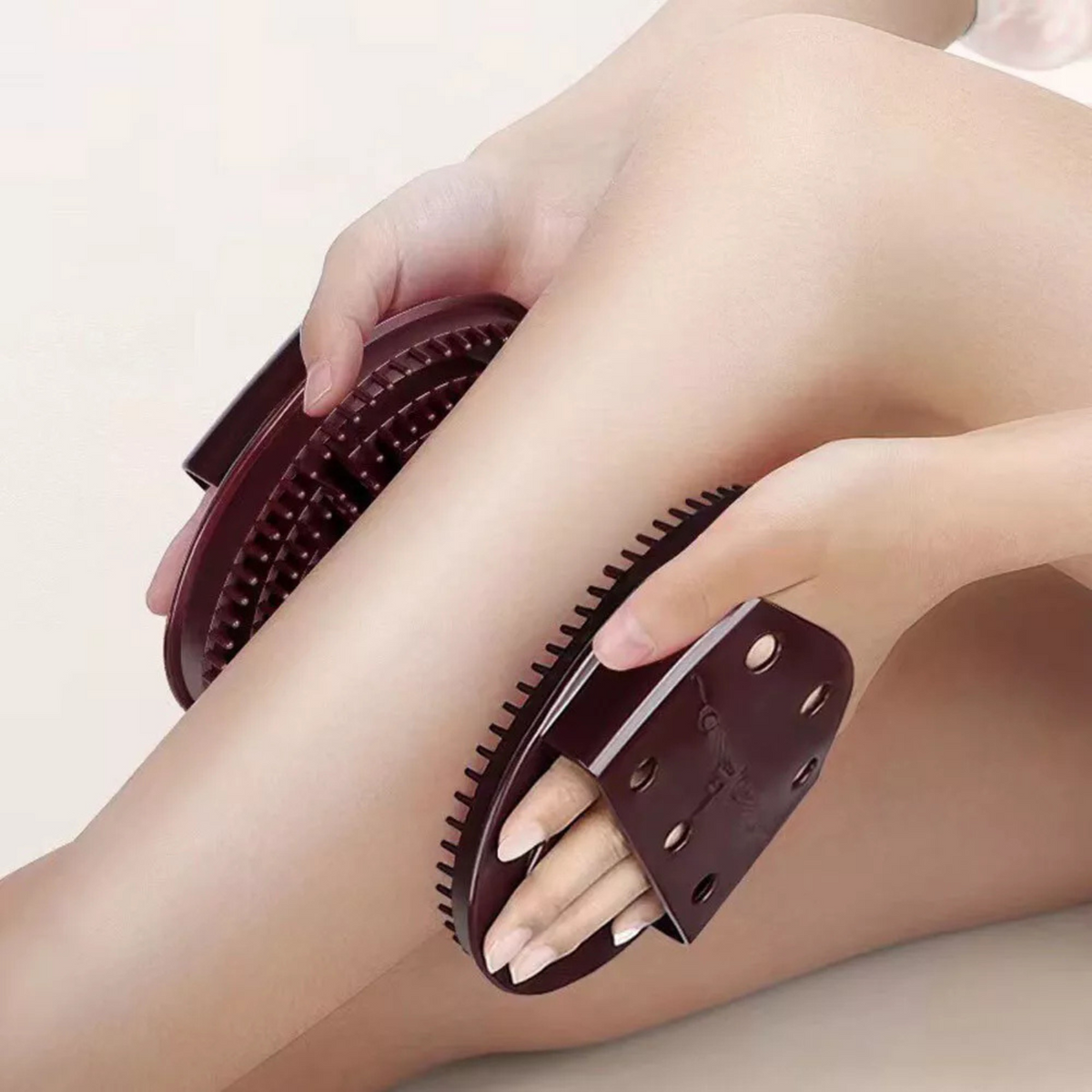 Brown Brush Abdominal Leg Meridian Slimming Meridian Brush Body Massage