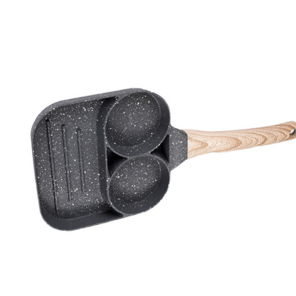 Non-stick Round Fry Egg Pancake Pan 3 Holes Frying Pan Giftbox