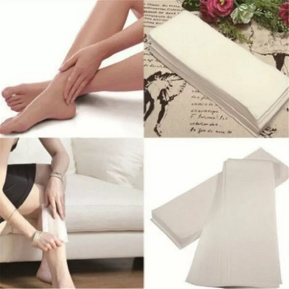 Waxing Papers Cut Disposable 70gsm Wax Pre-Cut Strips Pack Non Woven 100x