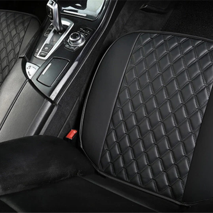 Black PU Leather Universal Car SUV Front Seat Protective Cover